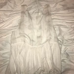 White tunic with low open back